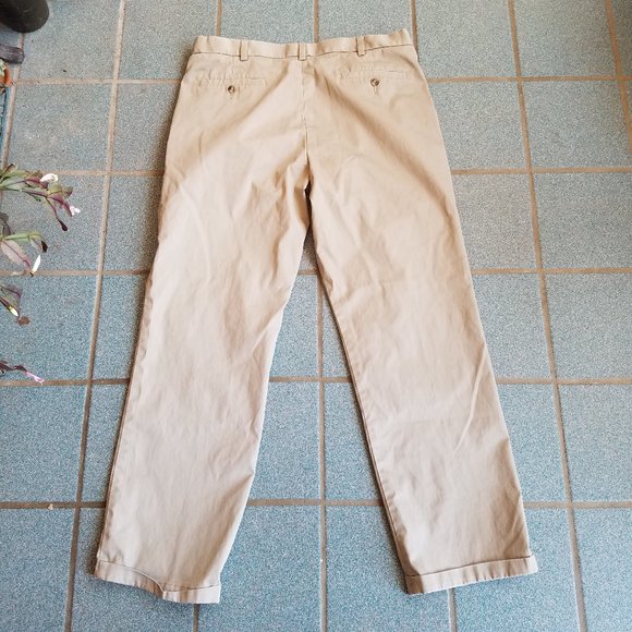 George Men's Pleated Tan Pants Khakis 36 x 32 - Picture 6 of 6